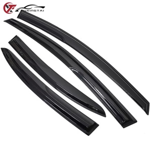 4 visières latérales extérieures pare-pluie pour <span class=keywords><strong>Honda</strong></span> <span class=keywords><strong>Civic</strong></span> berline 4 portes 2006-2011, teintées fumées, déflecteurs de ventilation, installation facile - Product Image 3