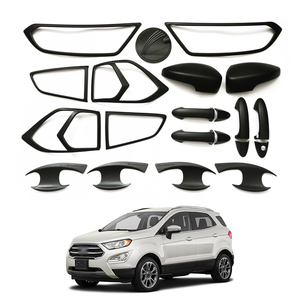 Accessoires décoratifs de voiture, Kits complets personnalisés, Kits de carrosserie chromés en Fiber de carbone noire, ensemble Combo pour <span class=keywords><strong>2018</strong></span> <span class=keywords><strong>ECOSPORT</strong></span> - Product Image 1