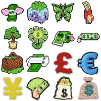 Accessoires de décoration pour chaussures en EVA, breloques porte-bonheur en caoutchouc, breloques pour sabots en forme de billets de banque, accessoires DIY pour sacs à chaussures et sacs à fleurs