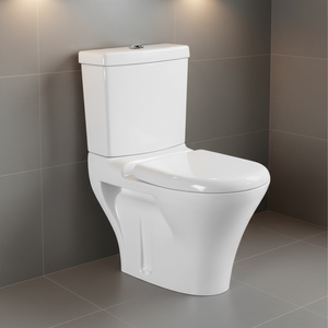 Inodoro <span class=keywords><strong>de</strong></span> Dos Piezas Alargado <span class=keywords><strong>para</strong></span> Baño <span class=keywords><strong>de</strong></span> Hotel MING LIU, Moderno, <span class=keywords><strong>de</strong></span> Cerámica Blanca, con Doble Descarga y Cierre Lento, Montado en el Suelo - Product Image 1