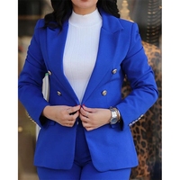 Ensemble pantalon slim et blazer pour femme ZHEZHE Manufacturers' Fashion, tenue de bureau professionnelle, costume formel