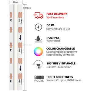 Tira de Luces LED RGBIC RGB RGBW, Precio de Mayorista 2026, WS2812 WS2811 DMX 5V, Tira de LED Inteligente RGB COB Direccionable - Product Image 4