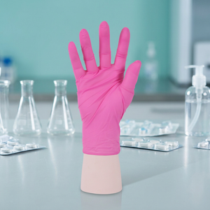 Rose Red Nitrile Gloves Powder Free 3 Mil 4MIl 5 Mil <b>S</b> / M / L /XL Good Price High Quality <b>9</b> Inch 10.5 Inch 12 Inch - Product Image 3