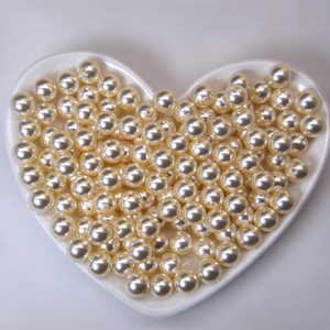 高品質クリームハーフドリルスワロフスキーカラーイミテーションパールビーズラウンドガラスビーズジュエリーメイキングルーズパール-在庫販売 - Product Image 3