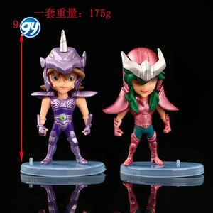 5 pièces Saint Seiya Figure dessin animé Anime Hyoga Jabu <span class=keywords><strong>Shiryu</strong></span> Shun poupée jouet gâteau décoration - Product Image 2