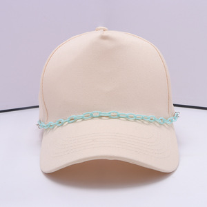 Cadena de dopamina para gorra de béisbol, accesorio de acrílico con doble anillo, cadena decorativa unisex informal para el cabello, primavera 2025 - Product Image 2