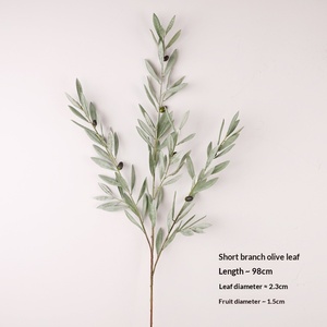 Ramas de Olivo de Plástico Verde Grisáceo de 98 cm, Hojas y Frutos Artificiales, Planta Artificial de Alta Simulación para Interiores, Ecológica y Decorativa - Product Image 5