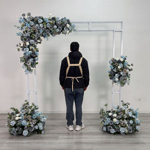 Arco de Flores Artificiales 3D para Boda, Fondo de Seda Azul Realista, Impermeable, Tamaño Personalizable, Arco Decorativo para Boda - Product Image 3