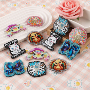 2025 New Arrival Kovict <b>Custom</b> Color Acrylic Flatbacks for Badge Reels-DIY Necklace Earring Mobile Phone Shell Accessories - Product Image 1