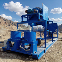 Installation de Lavage d'Or Portable de 200 Tonnes par Heure, Équipement Complet d'Extraction d'Or Alluvionnaire avec Sluice et Concentrateur Centrifuge