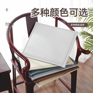 เบาะรองนั่งผ้าฝ้ายลินินสไตล์จีนแบบใหม่ ทรงสี่เหลี่ยม กันลื่น สีพื้น ไส้ใยโพลีเอสเตอร์ ใช้ได้ทั้งในห้องนั่งเล่นและสำนักงาน - Product Image 2