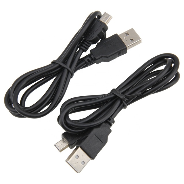 Data Sync Flat Mini USB a Male to Mini 5 Pins B Charger V3 USB Cable for MP3 MP4 MP5 Player Camera Radio DVD