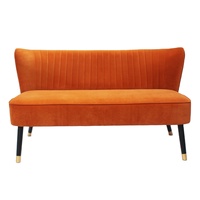 Chaise de canapé en daim nordique moderne mobilier de maison confortable pour la maison ou l'école future chaise de loisirs orange tendance pour chambre à coucher