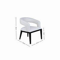 Madison Esszimmerstuhl mit C-förmiger Rückenlehne, Massivholzrahmen, Moderner Nordischer Ergonomischer Esszimmerstuhl für Hotel, Wohnzimmer, Schlafzimmer-Dekoration
