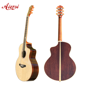 <span class=keywords><strong>Guitarra</strong></span> <span class=keywords><strong>Acústica</strong></span> Profesional Hecha a Mano por Aiersi, Totalmente de Madera Maciza, Tapa Doble de Abeto Nomex, Cuerpo de Palisandro, Instrumento de Cuerdas - Product Image 1