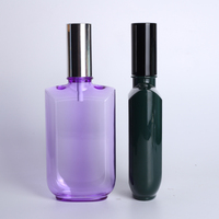 Flacon de parfum en promotion, 60 ml / 150 ml, nouveau design, flacon pulvérisateur carré noir vide personnalisé