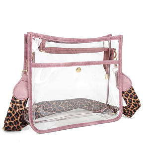 Bolso bandolera de mujer con correa y estampado de leopardo y guepardo de estilo occidental, bandolera de hombro transparente de PVC para mujer - Product Image 4