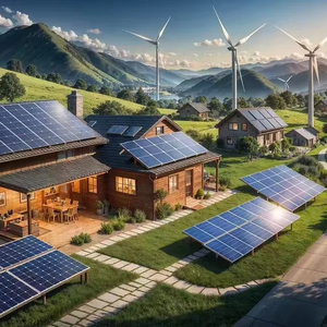 Polan Italy CE Home Use 10KW 20KW 30KW Solar Wind Energy Power/ Wind Solar Hybrid Power System With MPPT Hybrid <b>Controller</b> ARH-2 - Product Image 1
