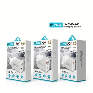 Best Selling US/EU/UK Charger 20W PD Quick <b>Charge</b> High Speed <b>Type</b> A+<b>C</b> Port USB-<b>C</b> Charger Fast Charger - Product Image 6