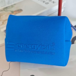 <b>Women</b> Zipper <b>Bag</b> Neoprene Makeup <b>Bag</b> Waterproof 3D Silicone Logo <b>For</b> Travel - Product Image 1