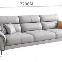 Direkt vom Hersteller: Trendiges Wohnzimmer-Sofa mit Drei Sitzen aus Stoff oder Kunstleder