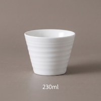 Taza de Café de Cerámica Japonesa de 230 ml, Taza para Latte Art con Textura en Relieve de Anillo de Árbol, Estilo Retro Minimalista, 4 Diseños