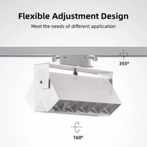 Ecolux Spot LED sur rail moderne anti-éblouissement 12W 20W 40W pour magasins de vêtements, centres commerciaux et restaurants - Product Image 2