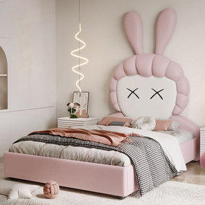 Lit pour enfants style Ins en forme <span class=keywords><strong>de</strong></span> dessin animé populaire Dernier design rose Lit rembourré pour enfants Lit pour enfants moderne et <span class=keywords><strong>de</strong></span> haute qualité <span class=keywords><strong>pas</strong></span> <span class=keywords><strong>cher</strong></span> - Product Image 4