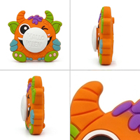 Anneau de dentition en silicone pour bébé, motif monstre d'Halloween, sans BPA, qualité alimentaire, 0-12 mois, personnalisable