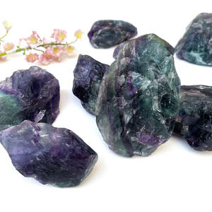 Batu Kristal Fluorit Mentah Alami Grosir, Spesimen Mineral Batu Fluorit Pelangi Kasar - Product Image 2