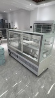 Vitrine Réfrigérée Commerciale Verticale pour Gâteaux, Réfrigérateur à Air Refroidi avec Vitrine en Verre pour Pâtisseries, Boulangeries, Cafés et Présentation de Desserts