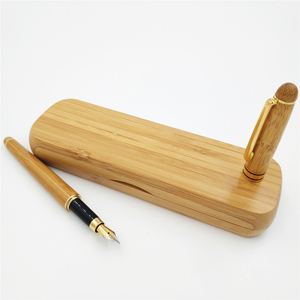 Penna stilografica e custodia <span class=keywords><strong>in</strong></span> bambù incisi regalo con penna <span class=keywords><strong>calligrafia</strong></span> ecologica con stampa logo - Product Image 4