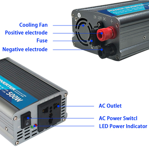 <span class=keywords><strong>Convertisseur</strong></span> d'alimentation portable pour voiture <span class=keywords><strong>500W</strong></span> DC <span class=keywords><strong>12V</strong></span> vers 110V 220V <span class=keywords><strong>230V</strong></span> AC, onduleur à onde sinusoïdale modifiée 1000W 2000W à sortie unique - Product Image 3