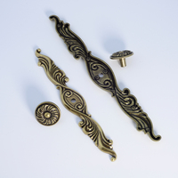 Poignée de porte dorée vintage de haute qualité à motif floral, tirette de tiroir d'armoire ornée, accessoires de quincaillerie de meubles haut de gamme, décor