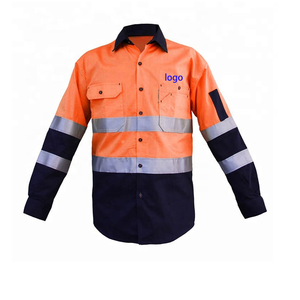 Làm việc an toàn bảo hộ lao động ngăn chặn tia cực tím đốt an ninh độ ẩm hấp thụ và mồ hôi nhà máy công nhân Áo sơ mi - Product Image 3