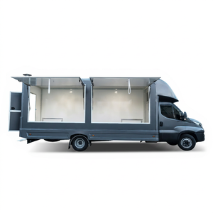 Camion de restauration mobile 5,8 m, carrosserie en aluminium, compartiments isolés, espace de préparation, utilisation en extérieur - Product Image 1