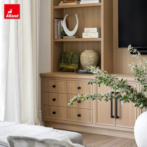 <span class=keywords><strong>Meuble</strong></span> <span class=keywords><strong>TV</strong></span> mural en bois de chêne blanc moderne <span class=keywords><strong>et</strong></span> minimaliste sur mesure Alland pour chambre à coucher <span class=keywords><strong>et</strong></span> entrée - Product Image 4