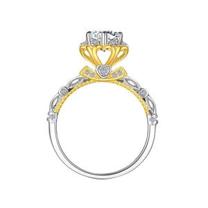 Anelli di Fidanzamento all'Ingrosso, Gioielli da Sposa, Anello Nuziale in Argento Sterling 925 <span class=keywords><strong>con</strong></span> Diamante Moissanite da 1 Carato per Donne - Product Image 5