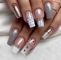 Haute qualité Wholesaletip 24 pièces/boîte presse sur les ongles prix ballerine cercueil amande pointu couverture complète ongles artificiels faux