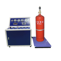 Système de remplissage automatique de gaz d'extinction d'incendie de contrôle de PLC de Digital-HFC-236fa, FK-5-1-12, CO2 compatible