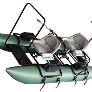 Mini Aluminum <strong>Boat</strong> <strong>Pontoon</strong> <strong>Float</strong> <strong>Tube</strong> Inflatable PVC Fishing <strong>Boat</strong> for 1 Person - Product Image 1
