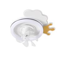 Dessin animé rose ventilateur de plafond lumière 360 degrés secouant la tête chambre lampe télécommande maison salon chambre ventilateur plafonnier