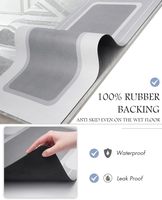 Tapis de bain en caoutchouc HM-2.5mm à séchage rapide, absorbant l'eau, imprimé animal, antidérapant, écologique, doux, moderne, pour hôtel, maison, salle de bain