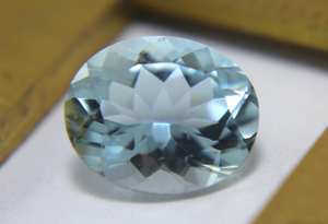 2.35 Ct naturel bleu ciel aigue-marine pierre précieuse ovale taillée à facettes pierre en vrac pour la fabrication de bijoux - Product Image 3