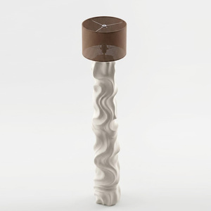 Sculptural Wavy Floor Lamp, Minimalist Resin <b>Standing</b> Lamp, Wabi Sabi Decorative Floor Light for Living Room Hotel Villa - Product Image 5