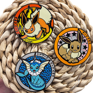 Bonito Pin de <span class=keywords><strong>Eeveelutions</strong></span> de Pokémon en Esmalte, Broche Metálico de Vaporeon, Jolteon, Sylveon, Pin para Solapa, Decoración para Mochila, Insignia Coleccionable, Regalo - Product Image 4