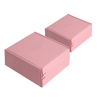 Boîte d'expédition rose personnalisée à fermeture auto-adhésive avec bande déchirable, en papier écologique, pour emballage cadeau et cosmétiques