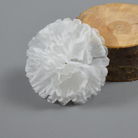 Têtes de fausses fleurs, œillets en soie, têtes d'oeillets artificiels pour la maison, les mariages, les fêtes, les mariages, décoration de voiture, travaux manuels