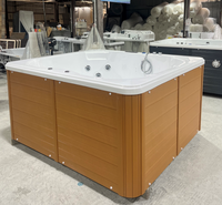 Bain à remous de luxe pour villa, extérieur, 4 places, avec éclairage LED sous-marin, mode fête
