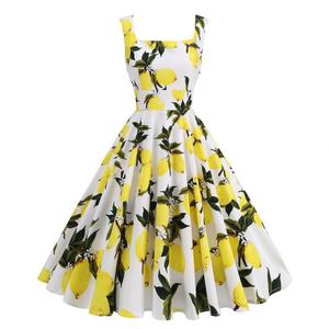 Robe d'été pour femme, imprimée, à bretelles, sexy, style bohème, idéale pour les vacances à la plage - Product Image 1